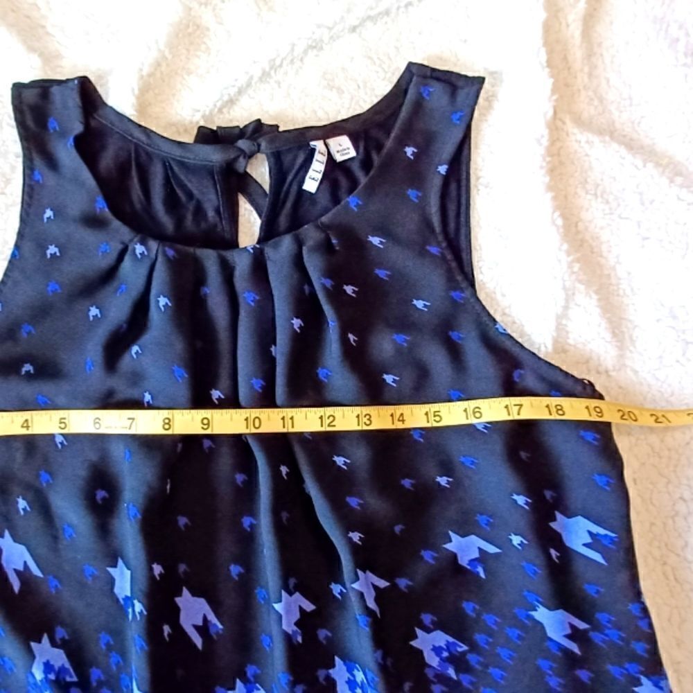 Elle Sleeveless blouse knit back Pleaded front - Picture 6 of 7